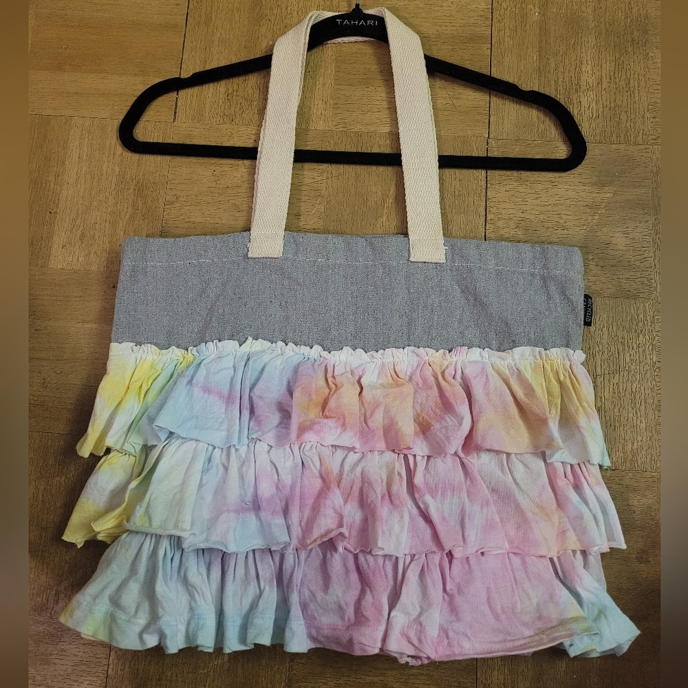 Colorful Ruffled Tote Bag - Picture 2 of 6